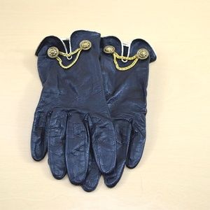 VINTAGE LEATHER GLOVE WITH CHAIN DETAIL #170-3